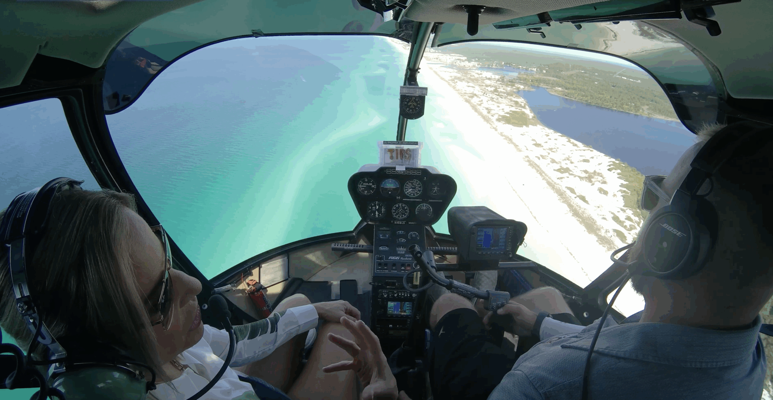 Allison Richards in helicopter over 30A